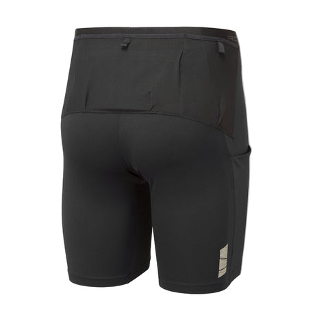 Ronhill Mens Tech All-Terrain 8" Stretch Short Outdoor Action All Black- Back