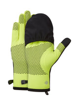Ronhill Wind-Block Convertible Glove Outdoor Action Fluo Yellow/Black- Fold away wind shell mitt