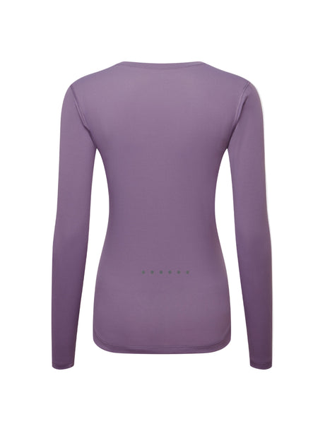 Ronhill Women's Core L/S Tee Outdoor Action Dark Iris/Iris- Back