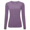 Ronhill Women's Core L/S Tee Outdoor Action Dark Iris/Iris- Front