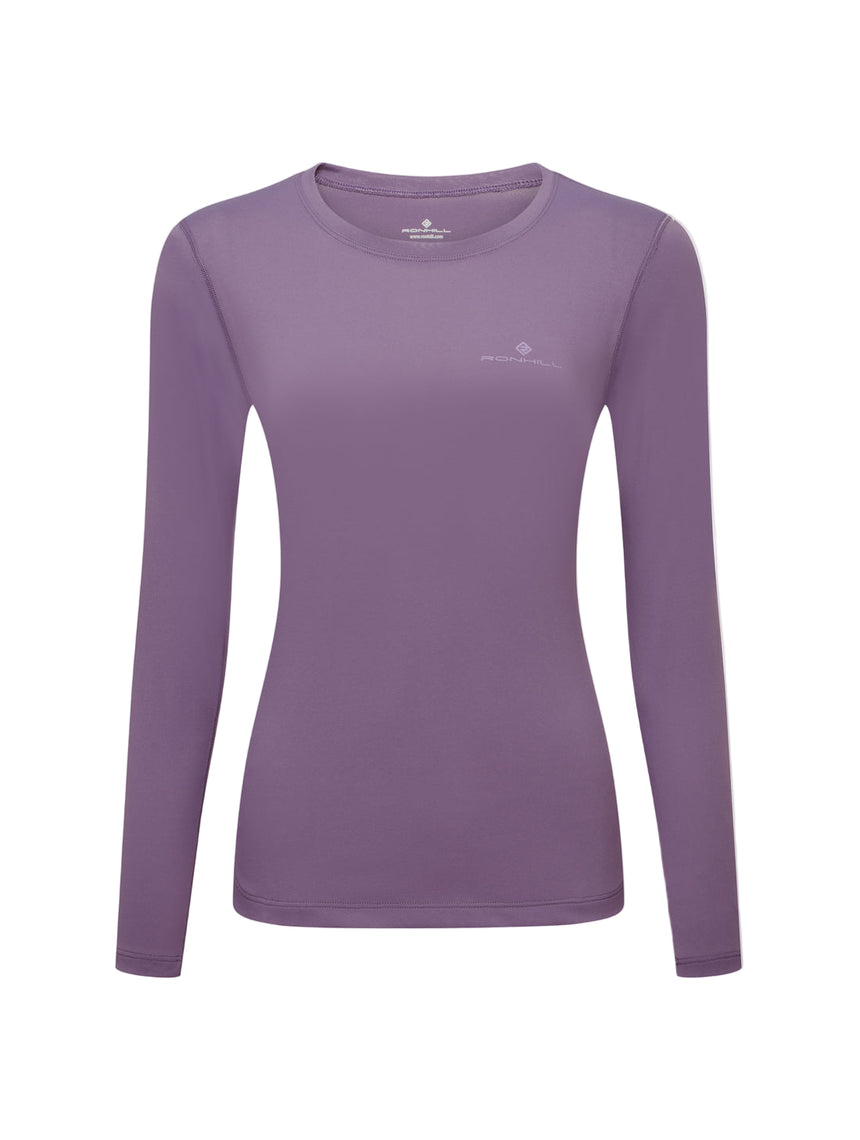 Ronhill Women's Core L/S Tee Outdoor Action Dark Iris/Iris- Front