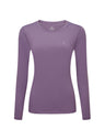 Ronhill Women's Core L/S Tee Outdoor Action Dark Iris/Iris- Front