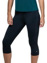 Ronhill Women's Tech Capri Outdoor Action All Black- Skin fit