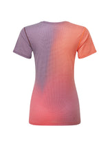 Ronhill Women's Tech Golden Hour S/S Tee Outdoor Action Damson/Sunset Merge- Back