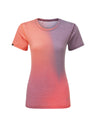 Ronhill Women's Tech Golden Hour S/S Tee Outdoor Action Damson/Sunset Merge- Front