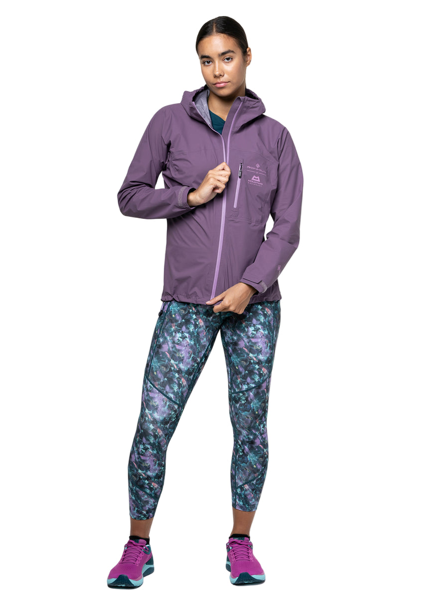 Ronhill Women's Tech Gore-Tex Mercurial Jacket 2 Outdoor Action Dark Iris - Center Front Zip