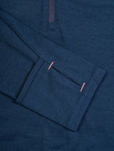 Ronhill Women's Tech Merino 1/2 Zip Outdoor Action Dark Navy/Dusty Tulip- Thumb Loop