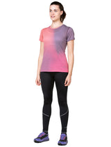 Ronhill Women's Tech Paragon Tight Outdoor Action All Black- Full Front Fit on Model