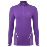 Ronhill Women's Tech Reflect 1/2 Zip Outdoor Action Regal Purple/Reflect- Front