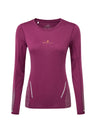 Ronhill Women's Tech Reflect L/S Tee Outdoor Action Blackcurrant/Reflect- Front