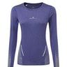 Ronhill Women's Tech Reflect L/S Tee Outdoor Action Deep Ocean/Reflect- Front
