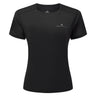 Ronhill Women's Tech S/S Tee Outdoor Action Grape All Black- Front
