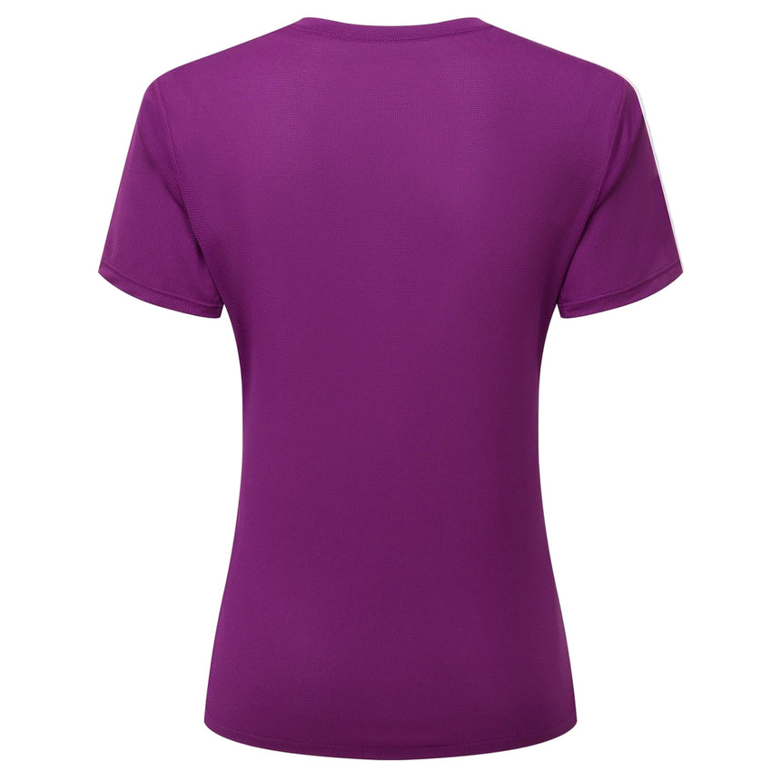 Ronhill Women's Tech S/S Tee Outdoor Action Grape Juice/Saffron- Back