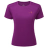 Ronhill Women's Tech S/S Tee Outdoor Action Grape Juice/Saffron- Front
