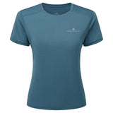 Ronhill Women's Tech S/S Tee Outdoor Action Grape Mallard/Meadow- Front