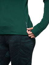 Ronhill Women's Tech Winter 1/2 Zip Outdoor Action Seaweed/Iris- Small secure pocket