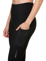 Ronhill Women's Tech Winter Tight Outdoor Action All Black- Thigh Pocket