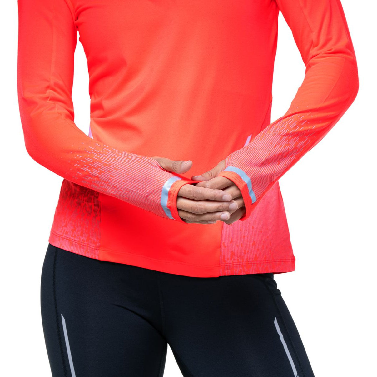 Ronhill Women's Tech Reflect 1/2 Zip Outdoor Action Hot Coral/Reflect-
