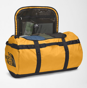 The North Face Base Camp Duffel XXL gold front open
