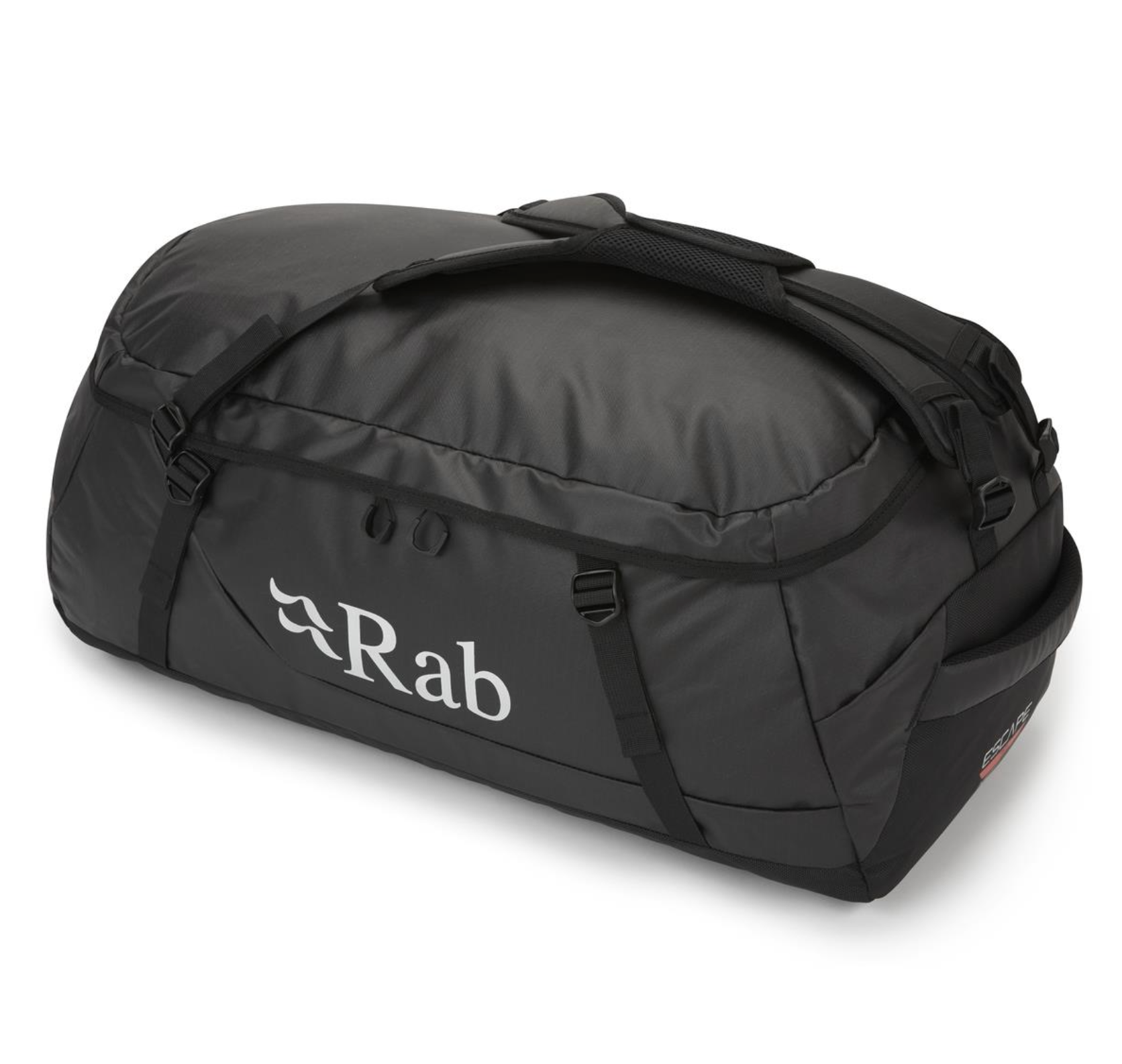 RAB Escape Kit Bag 90L duffel angle ascent blue