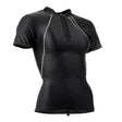 Sharkskin Chillproof Short Sleeve Top with Chest Zip - Women's front angle view