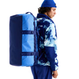 The North Face Base Camp Duffel - Medium in Active Blue/Bold Blue - worn