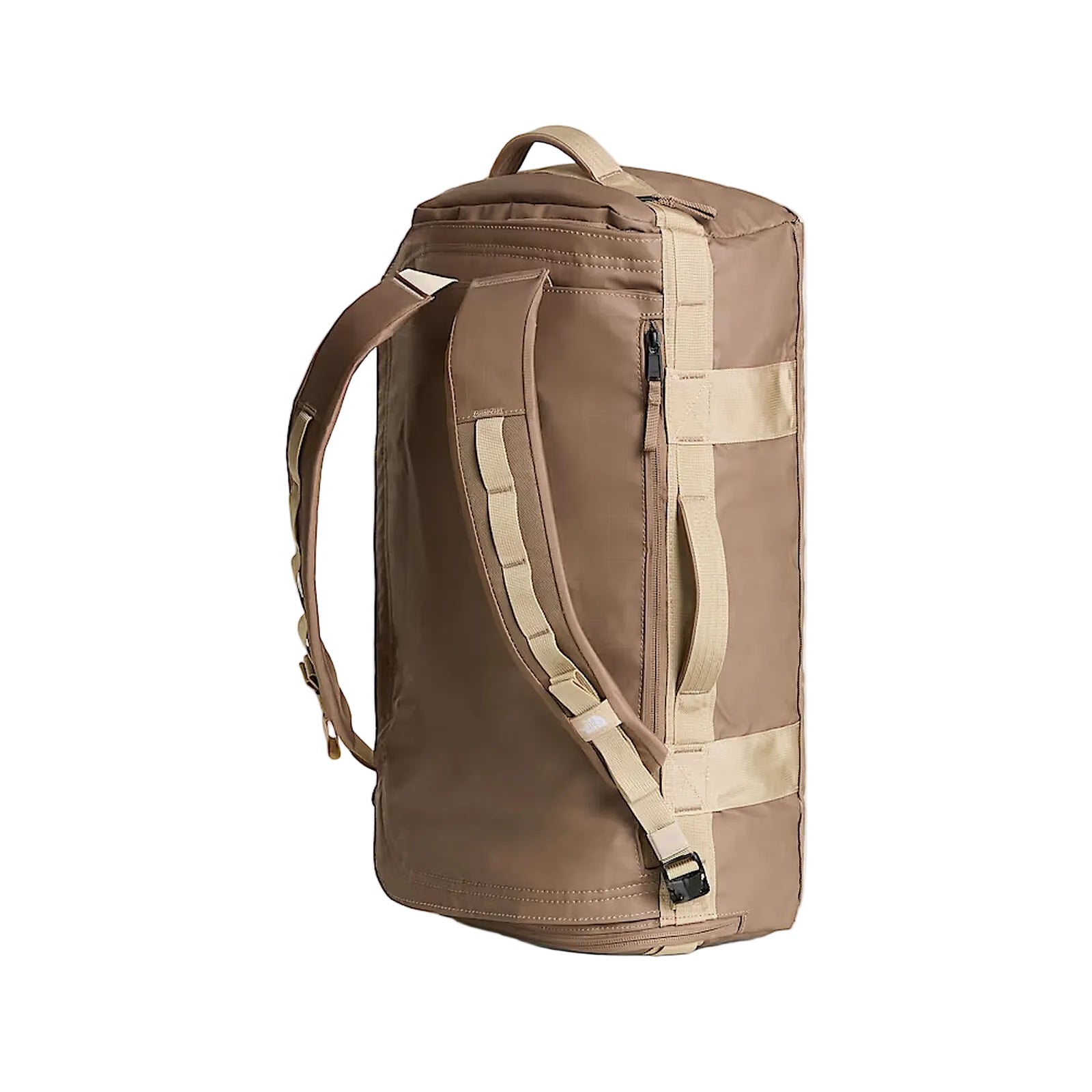 The North Face Base Camp Voyager Duffel 32L in Garnet/Timeless Taupe - back