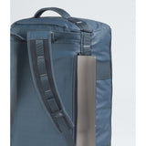 The North Face Base Camp Voyager Duffel 32L in Granite Grey/Frost Grey - backpack straps detail