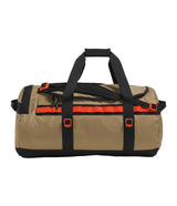 The North Face Base Camp Duffel Medium in Cedar/TNF Black - front view showing water-resistant recycled fabric construction