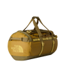 The North Face Base Camp Duffel Medium in Golden Tan/Cedar - front view showing water-resistant recycled fabric construction