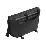 The North Face Base Camp Voyager Messenger Bag with open compartment displaying padded laptop sleeve and internal organisation