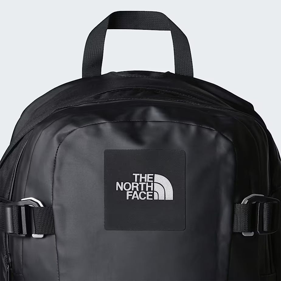Close-up of The North Face Hot Shot Base Camp Backpack injection-moulded shoulder straps with PE foam padding