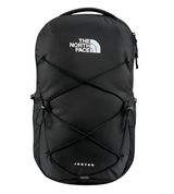 The North Face Jester 28L Backpack Black - side view with external water bottle pockets and reflective details