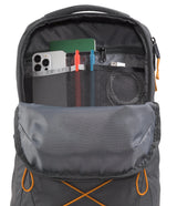 The North Face Jester Backpack Anthracite Grey - internal organisation with laptop sleeve fitting up to 32.4cm x 27.9cm