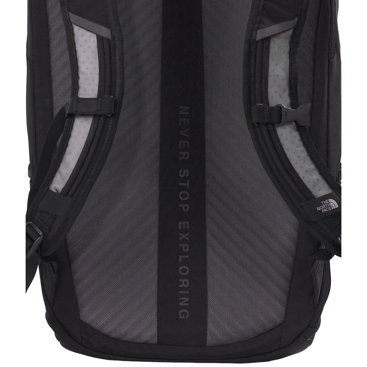 Close-up of The North Face Kaban LTE Backpack top-lid pocket with pen slots and fleece-lined phone pocket