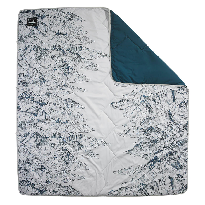Thermarest Argo Double Blanket Outdoor Action Valley View Print- Open