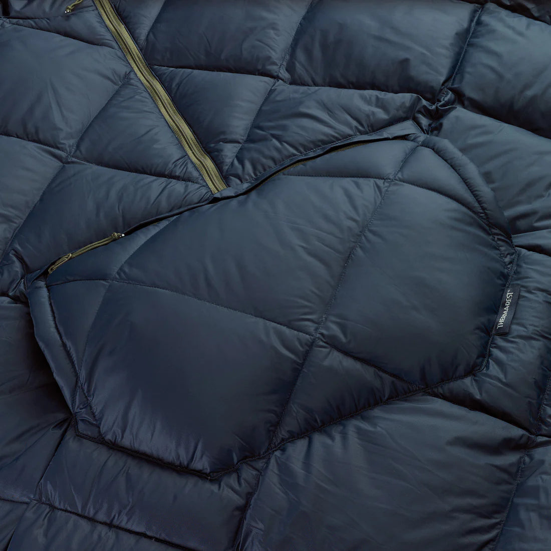 Thermarest Honcho Down Poncho Outdoor Action OuterSpace Blue- Pocket