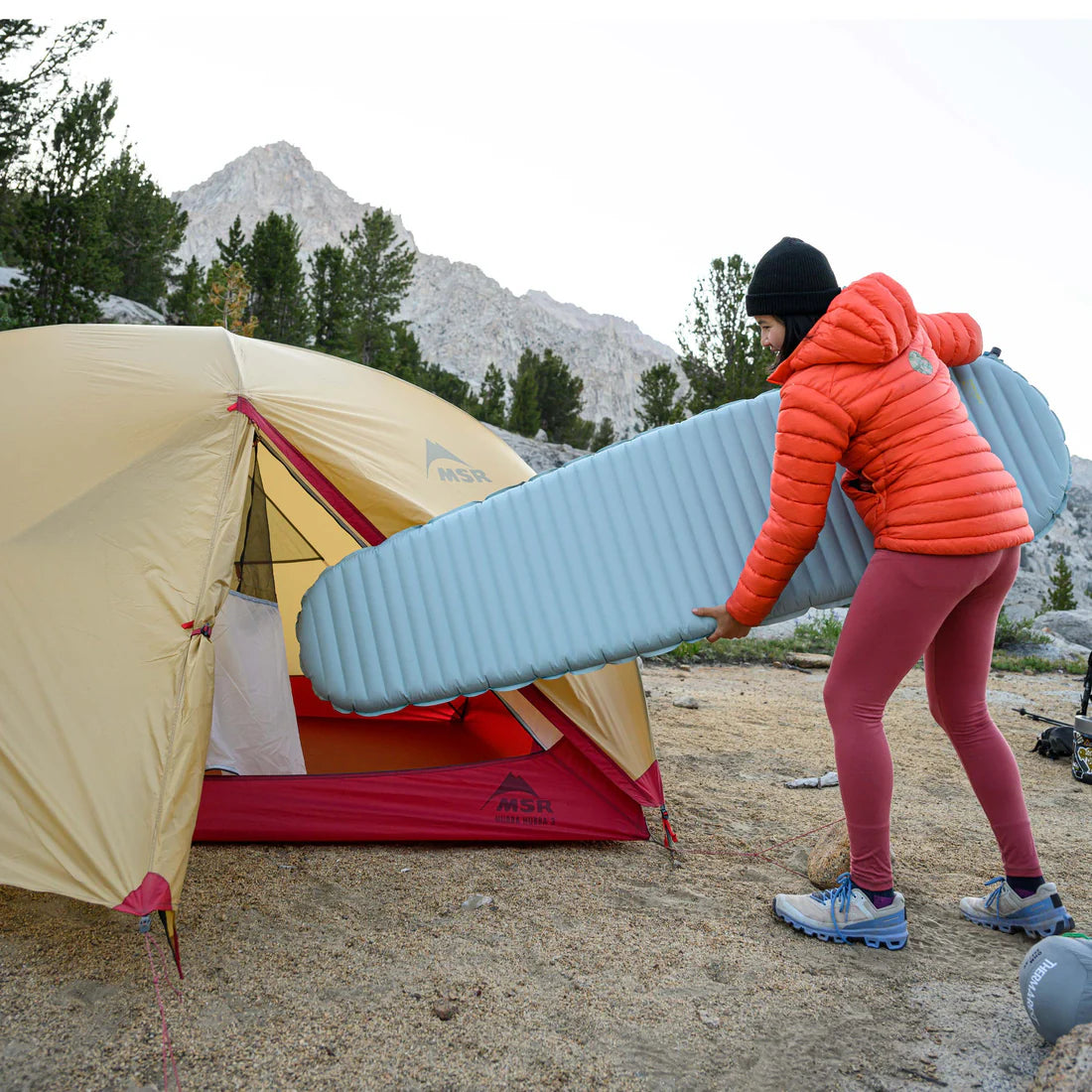 Thermarest NeoAir XTherm Next Sleeping Pad Outdoor Action- In use 2