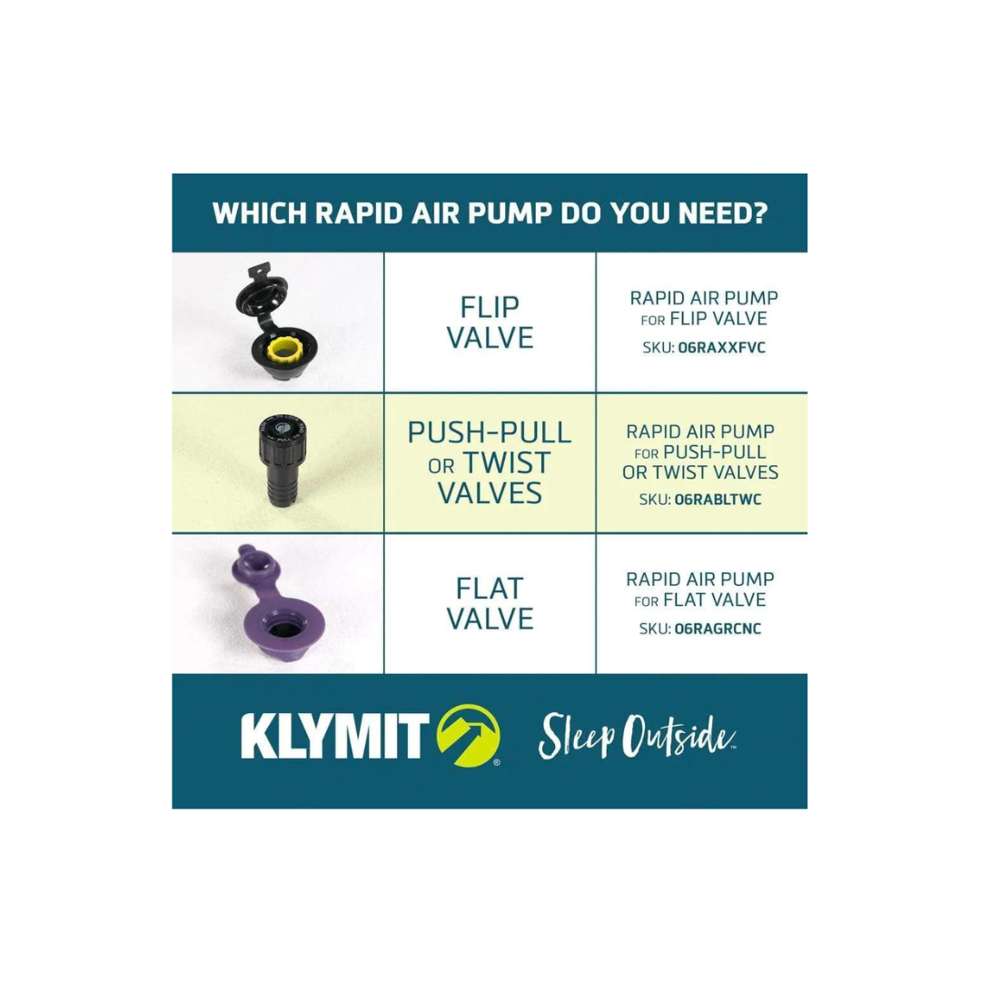 Klymit Rapid Air Pump for Flip Valve