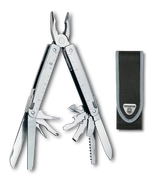 Victorinox Swiss Tool with a black nylon pouch