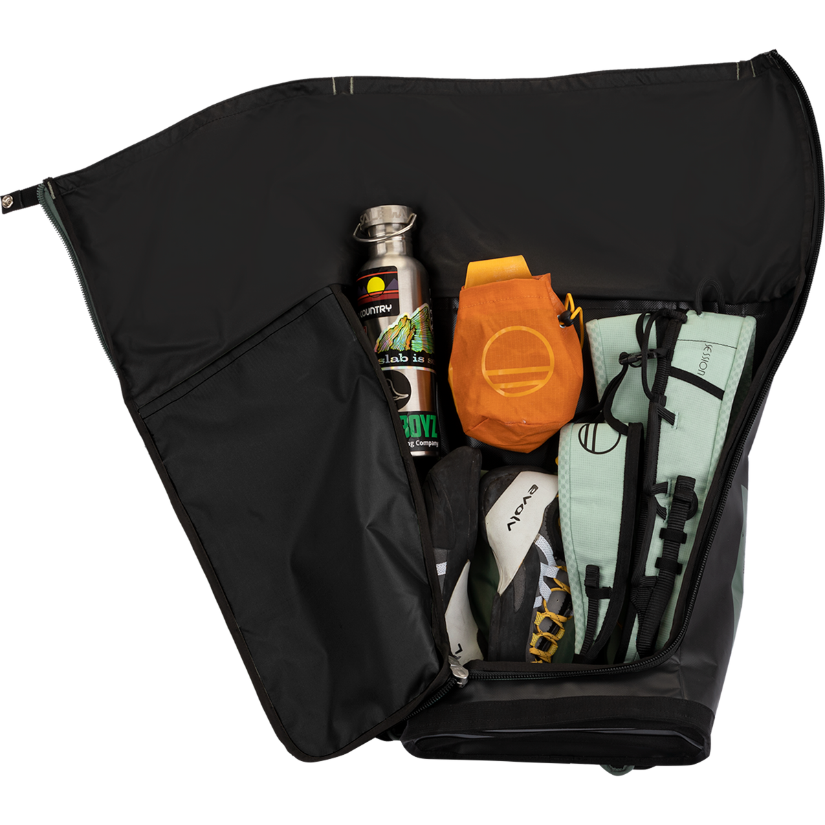 Wild Country Climbing Crag Hauler 25 Backpack Outdoor Action Black/Marsh - Generous compartment