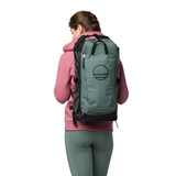 Wild Country Climbing Crag Hauler 25 Backpack Black/Marsh - back view of model wearing pack