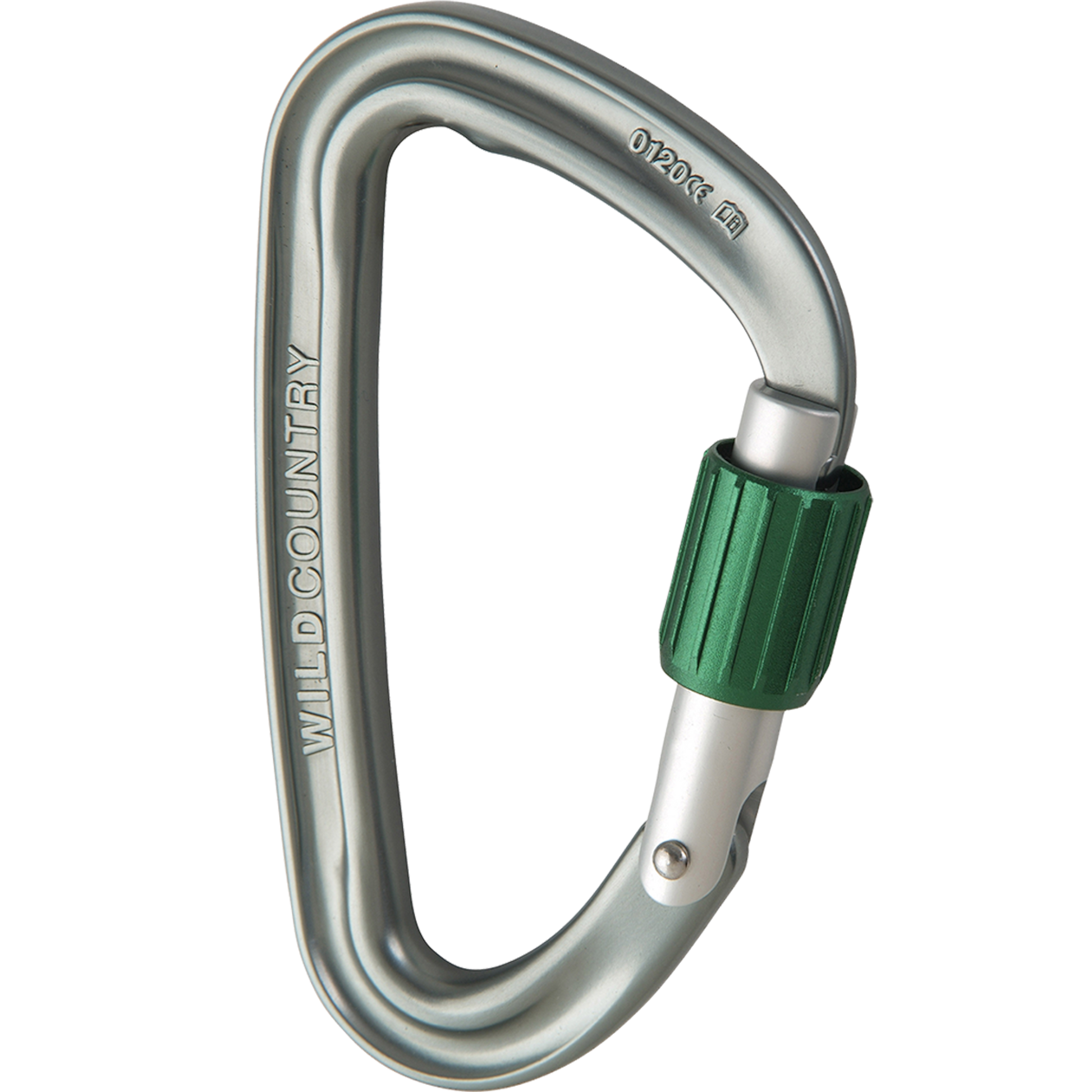 Wild Country Climbing EOS Screwgate Carabiner Outdoor Action Gunmetal/Green - Side