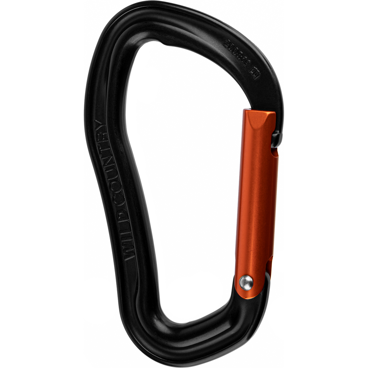 Wild Country Climbing Electron Straight Gate Carabiner Outdoor Action Black/Orange - Side