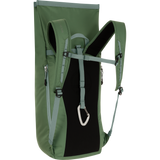 Wild Country Climbing Flow Back Pack - back left angle view roll top green