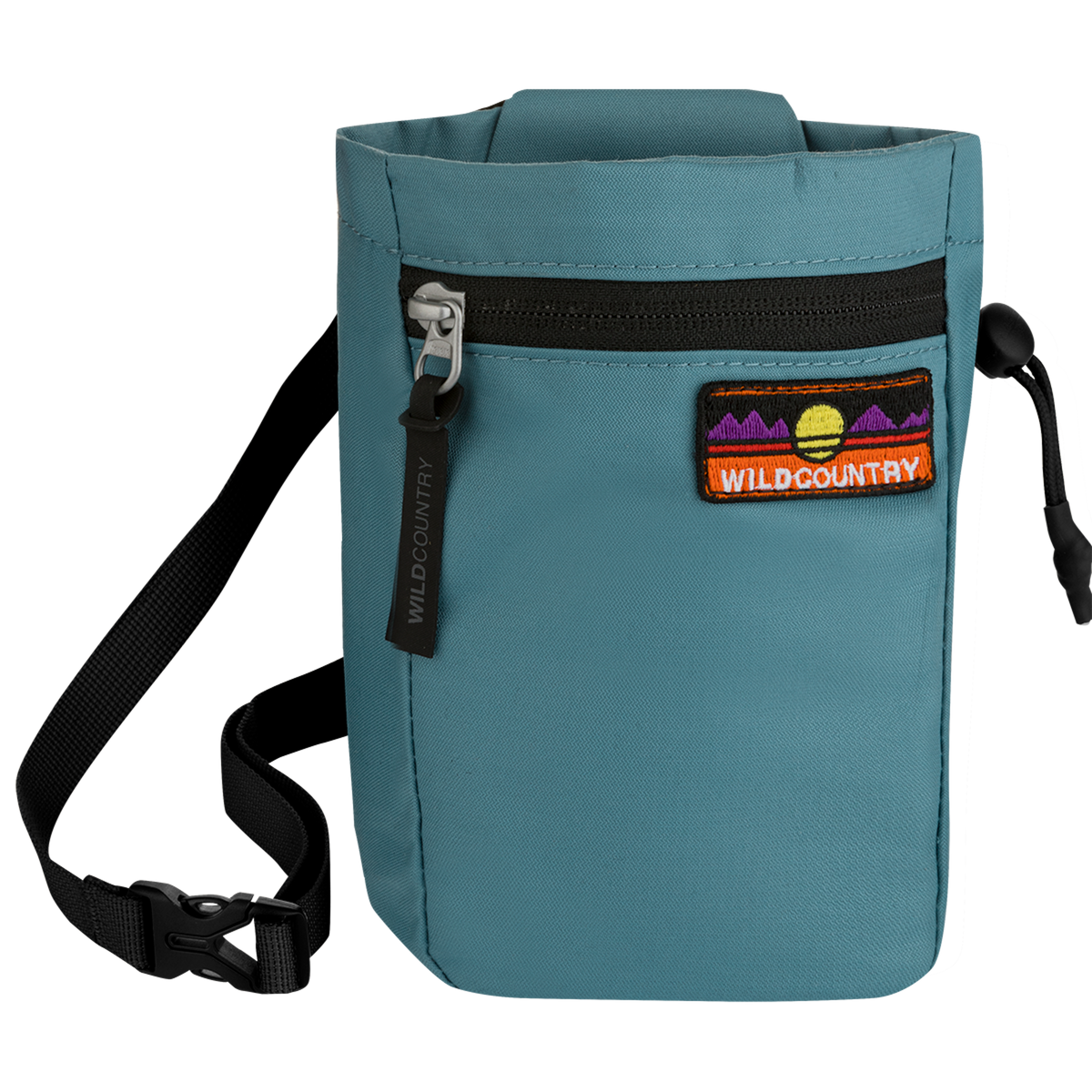 Wild Country Climbing Flow Chalk Bag Outdoor Action Deepwater - Front Angled