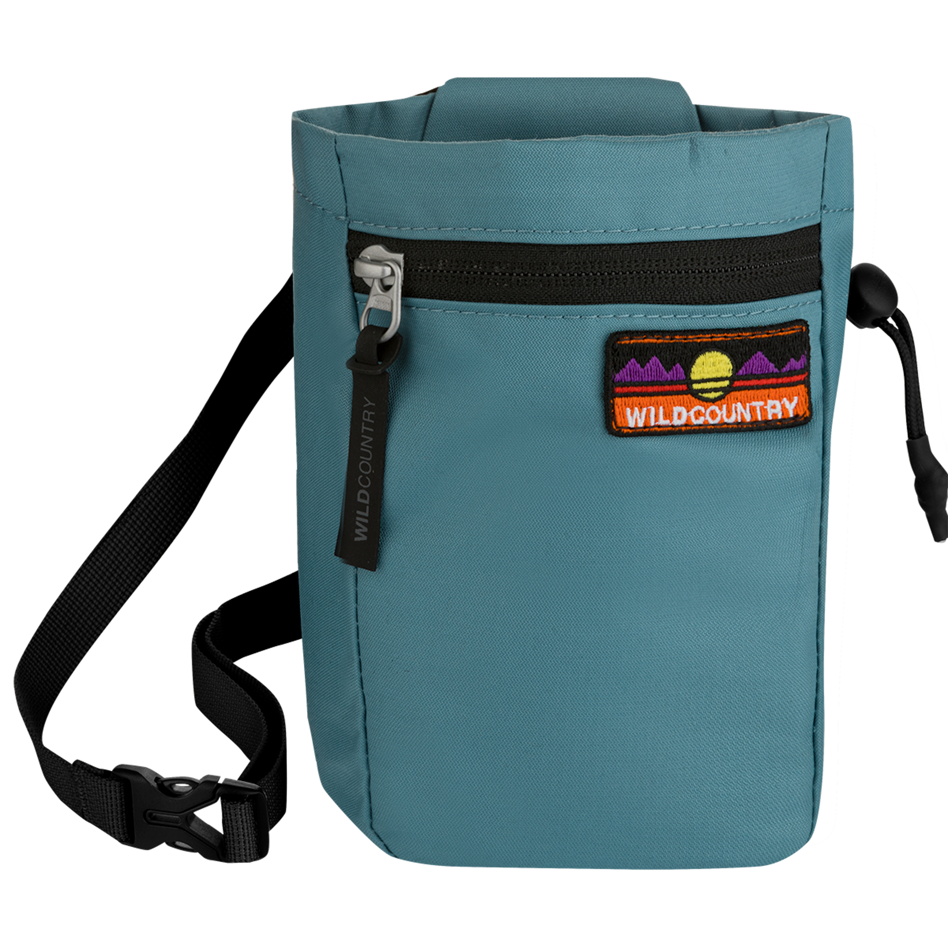 Wild Country Climbing Flow Chalk Bag Outdoor Action Deepwater - Front Angled