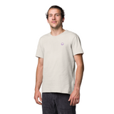 Wild Country Climbing Flow T-Shirt Man Outdoor Action Moonstone - Front Angled Fit on Model