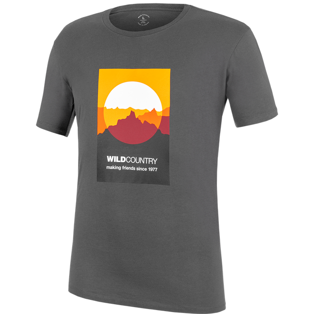 Wild Country Climbing Heritage Men's T-Shirt Onyx - Front Angled