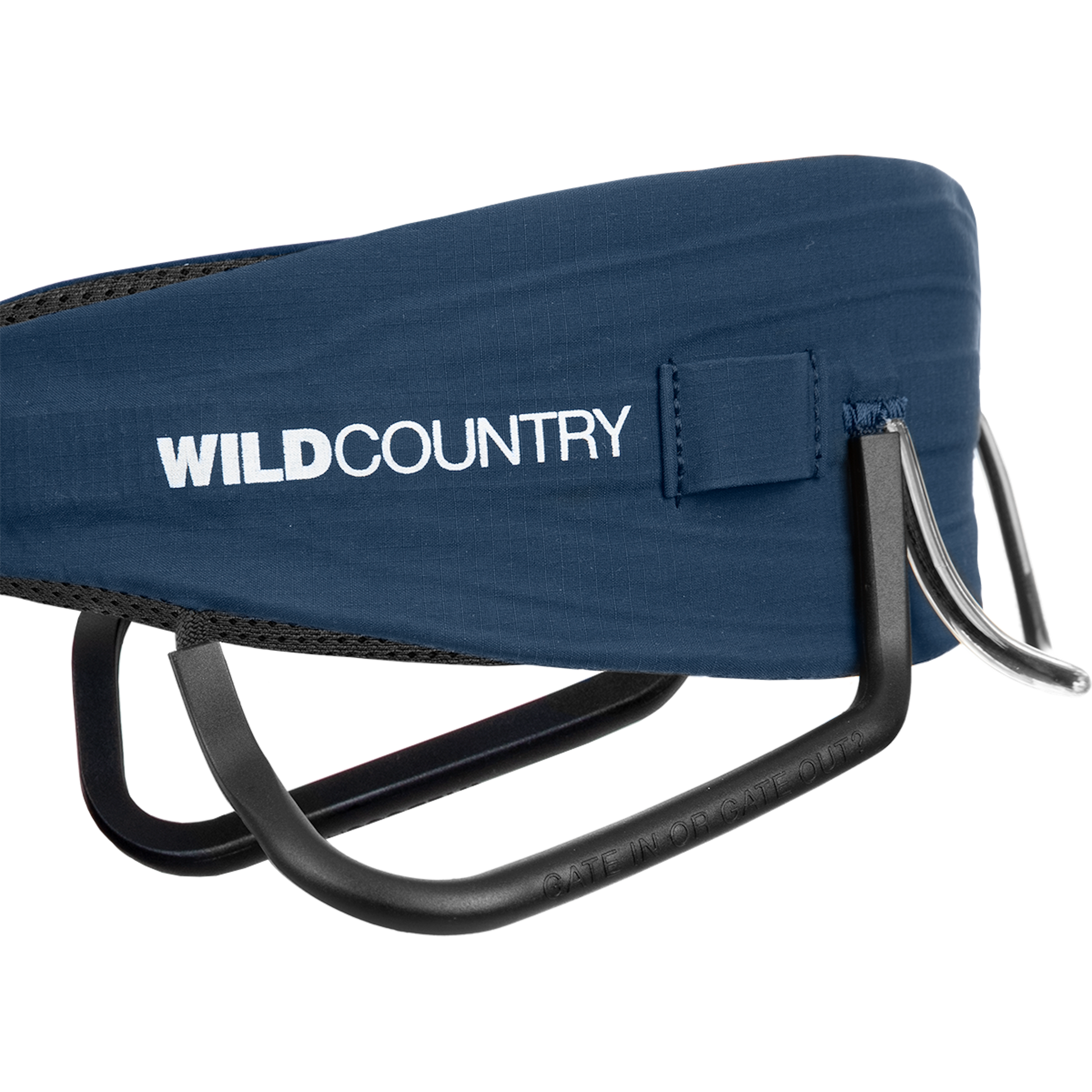 Wild Country Climbing Mosquito Pro Harness Outdoor Action Navy - Side Logo